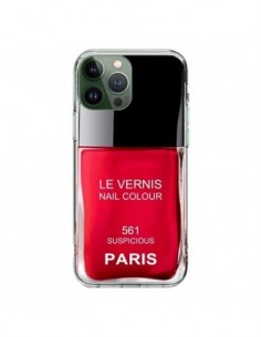 iPhone 13 Pro Max Case Nail polish Paris Suspicious Red -...