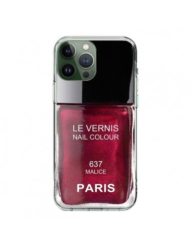 Coque iPhone 13 Pro Max Vernis Paris Malice Violet - Laetitia