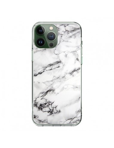 Coque iPhone 13 Pro Max Marbre Marble Blanc White - Laetitia