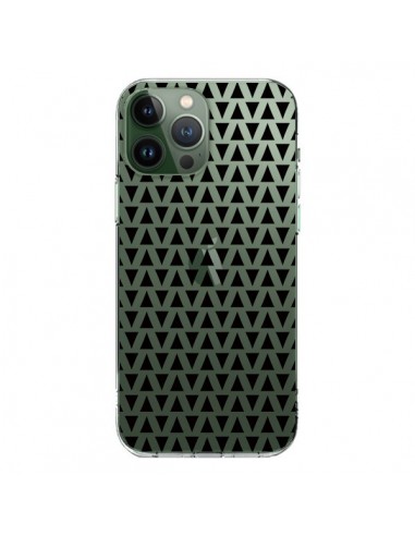 iPhone 13 Pro Max Case Triangle Romi Aztec Black Clear - Laetitia