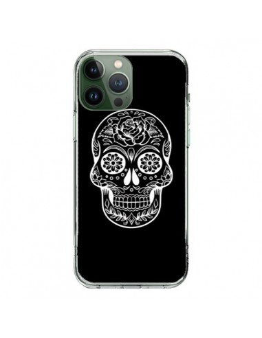 Coque iPhone 13 Pro Max Tête de Mort Mexicaine Blanche - Laetitia