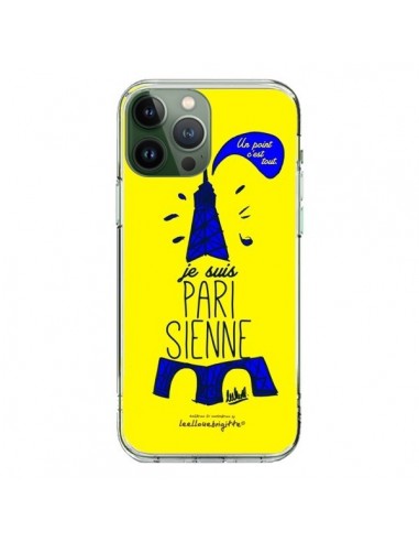 Cover iPhone 13 Pro Max Je suis Parisienne La Tour Eiffel Giallo - Leellouebrigitte