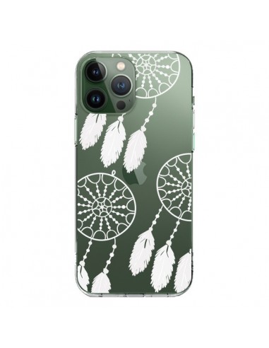 Cover iPhone 13 Pro Max Acchiappasogni Bianco Dreamcatcher Triple Trasparente - Petit Griffin