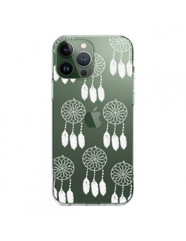 Cover iPhone 13 Pro Max Acchiappasogni Bianco Dreamcatcher Mini Trasparente - Petit Griffin