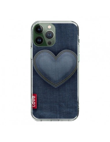 Coque iPhone 13 Pro Max Love Coeur en Jean - Lassana