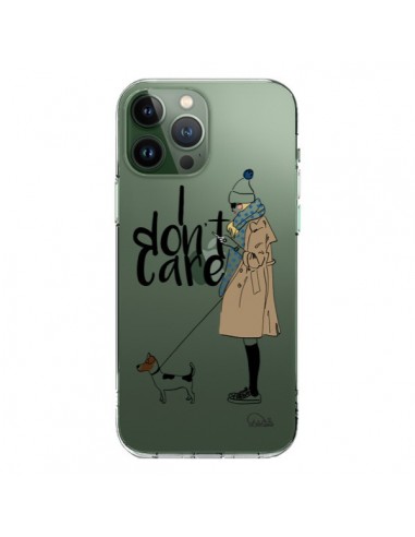 iPhone 13 Pro Max Case I don't care Fille Dog Clear - Lolo Santo