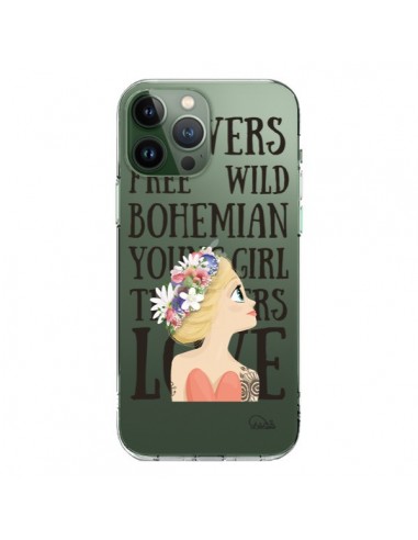 Coque iPhone 13 Pro Max Flowers Love Transparente - Lolo Santo