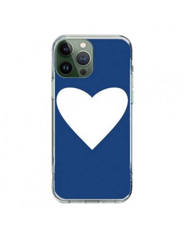 Coque iPhone 13 Pro Max Coeur Navy Blue Heart - Mary Nesrala