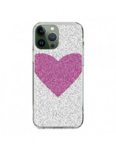 iPhone 13 Pro Max Case Heart Pink Argento Love - Mary...