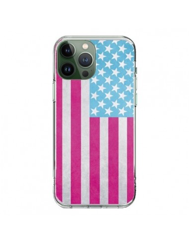 Cover iPhone 13 Pro Max Bandiera USA Vintage - Mary Nesrala