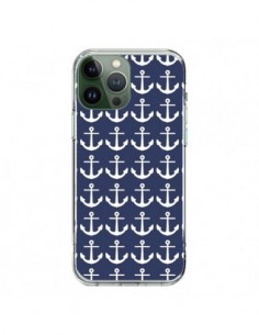 Coque iPhone 13 Pro Max Ancre Marin Bleu Anchors Navy -...