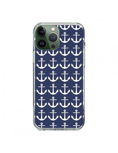 Cover iPhone 13 Pro Max Ancre Marin Blu Anchors Navy - Mary Nesrala