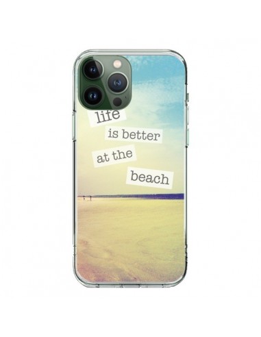 Coque iPhone 13 Pro Max Life is better at the beach Ete Summer Plage - Mary Nesrala