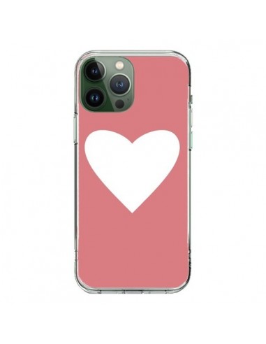 Coque iPhone 13 Pro Max Coeur Corail - Mary Nesrala