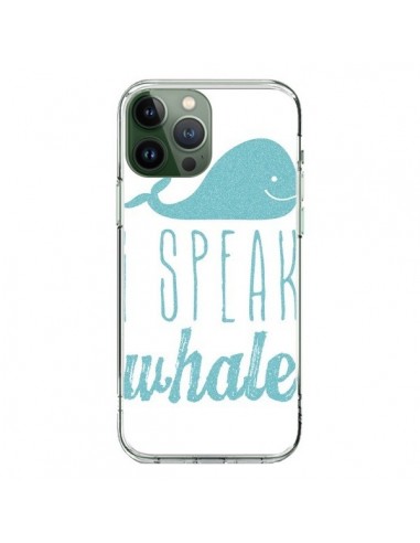 Cover iPhone 13 Pro Max I Speak Whale Balena Blu - Mary Nesrala