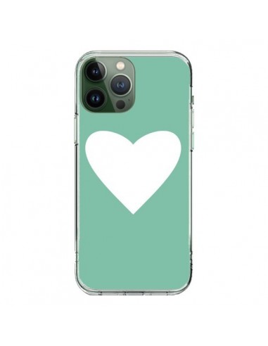 Coque iPhone 13 Pro Max Coeur Mint Vert - Mary Nesrala