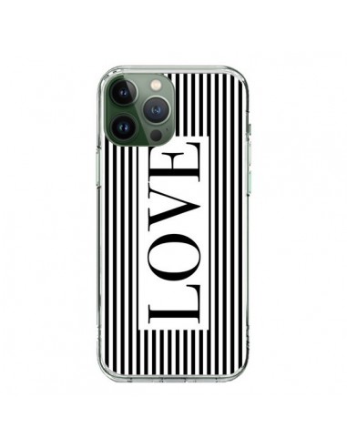 Coque iPhone 13 Pro Max Love Noir et Blanc - Mary Nesrala