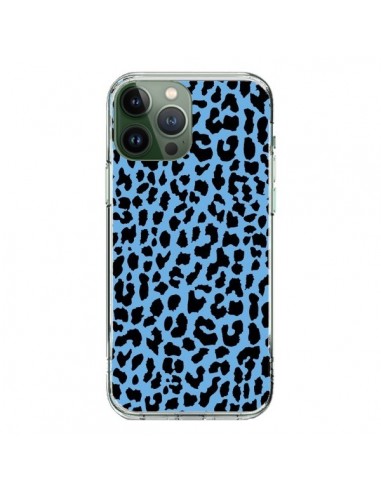 Coque iPhone 13 Pro Max Leopard Bleu Neon - Mary Nesrala