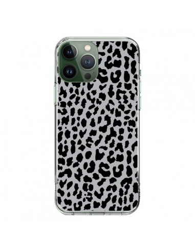 Cover iPhone 13 Pro Max Leopardo Grigio Neon - Mary Nesrala