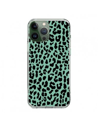 Coque iPhone 13 Pro Max Leopard Mint Vert Neon - Mary Nesrala