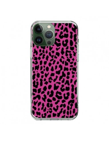 Coque iPhone 13 Pro Max Leopard Rose Pink Neon - Mary Nesrala