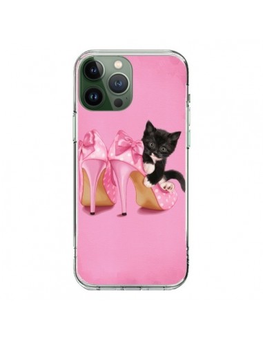 Coque iPhone 13 Pro Max Chaton Chat Noir Kitten Chaussure Shoes - Maryline Cazenave