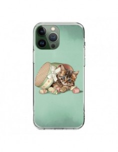 Coque iPhone 13 Pro Max Chaton Chat Kitten Boite Bonbon...