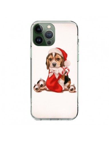 Coque iPhone 13 Pro Max Chien Dog Pere Noel Christmas - Maryline Cazenave