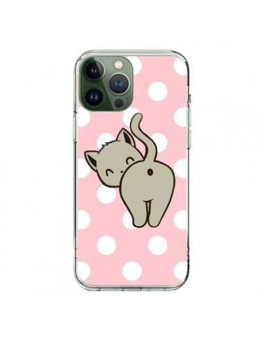 Coque iPhone 13 Pro Max Chat Chaton Pois - Maryline Cazenave