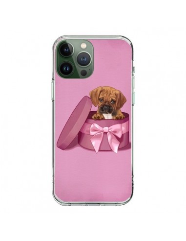 Coque iPhone 13 Pro Max Chien Dog Boite Noeud Triste - Maryline Cazenave