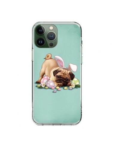 Coque iPhone 13 Pro Max Chien Dog Rabbit Lapin Pâques Easter - Maryline Cazenave