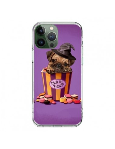 Coque iPhone 13 Pro Max Chien Dog Halloween Sorciere Bonbon - Maryline Cazenave