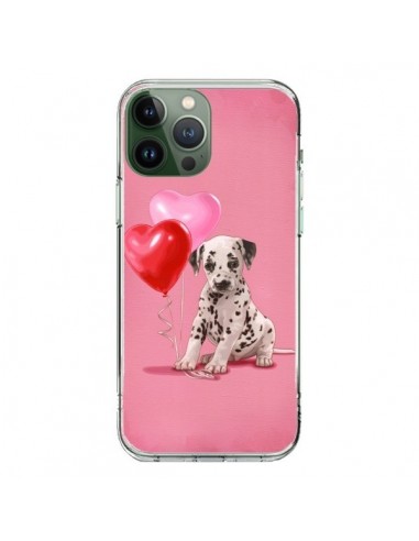 Coque iPhone 13 Pro Max Chien Dog Dalmatien Ballon Coeur - Maryline Cazenave