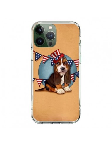 Coque iPhone 13 Pro Max Chien Dog USA Americain - Maryline Cazenave