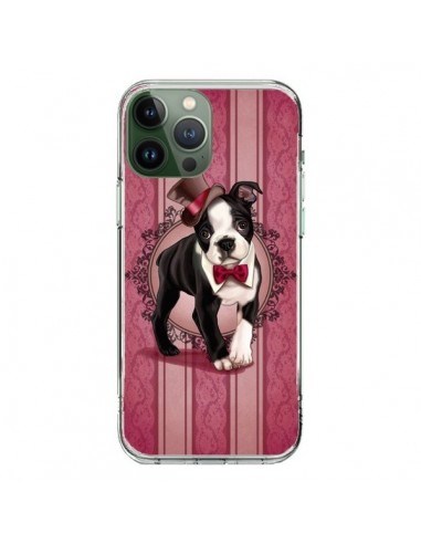 iPhone 13 Pro Max Case Dog Gentleman Bow tie Cappello - Maryline Cazenave