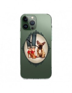 iPhone 13 Pro Max Case Lady Jambes Dog Bulldog Dog Clear...