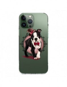 iPhone 13 Pro Max Case Dog Bulldog Dog Gentleman Bow tie...