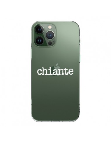 Coque iPhone 13 Pro Max Chiante Blanc Transparente - Maryline Cazenave