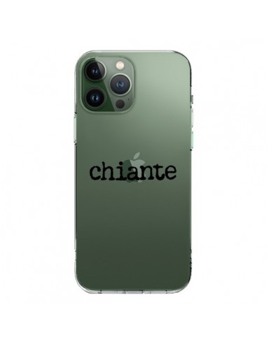 Cover iPhone 13 Pro Max Chiante Nero Trasparente - Maryline Cazenave
