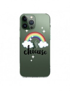 iPhone 13 Pro Max Case Chieuse Arc En Ciel Clear -...