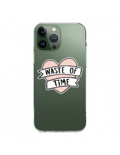 Cover iPhone 13 Pro Max Waste Of Time Trasparente -...