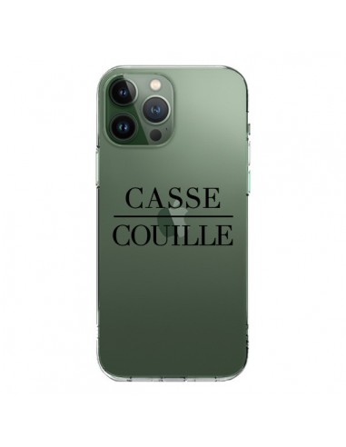 Coque iPhone 13 Pro Max Casse Couille Transparente - Maryline Cazenave
