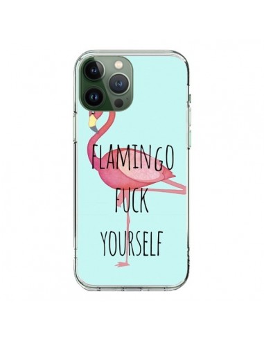 Cover iPhone 13 Pro Max Flamingo Fenicottero Fuck Yourself - Maryline Cazenave