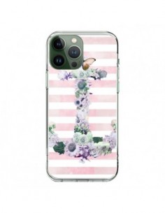 Cover iPhone 13 Pro Max Ancora Marina Rosa Fiori - Monica...