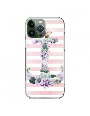 iPhone 13 Pro Max Case Ancora Marina Pink Flowers - Monica Martinez