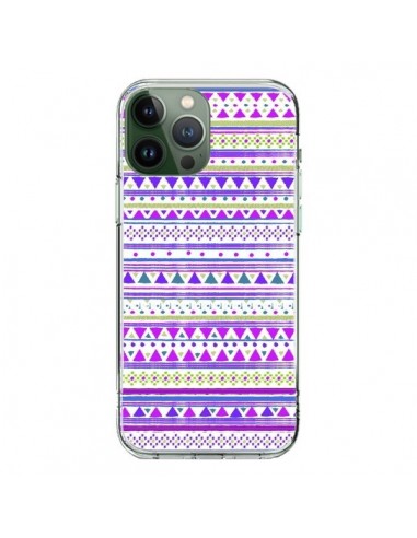 Coque iPhone 13 Pro Max Bandana Violet Azteque - Monica Martinez