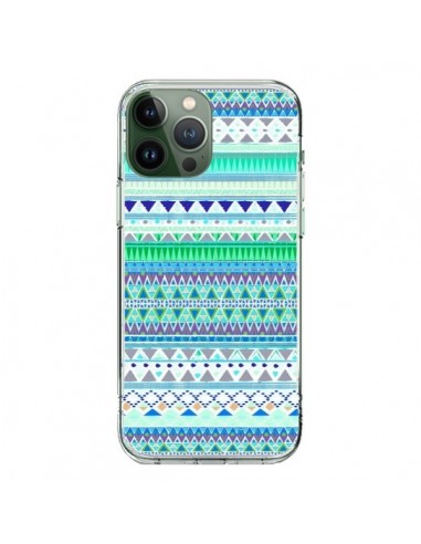 Coque iPhone 13 Pro Max Chenoa Bleu Azteque - Monica Martinez