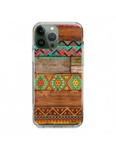 iPhone 13 Pro Max Case Indian Wood Wood Aztec -...