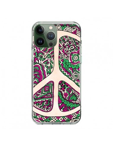 Coque iPhone 13 Pro Max Peace and Love Azteque Vainilla - Maximilian San