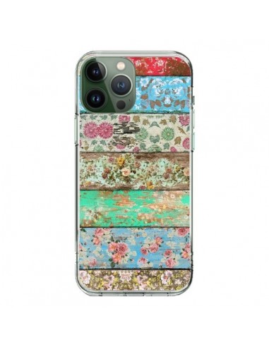 iPhone 13 Pro Max Case Rococo Style Wood Flowers - Maximilian San